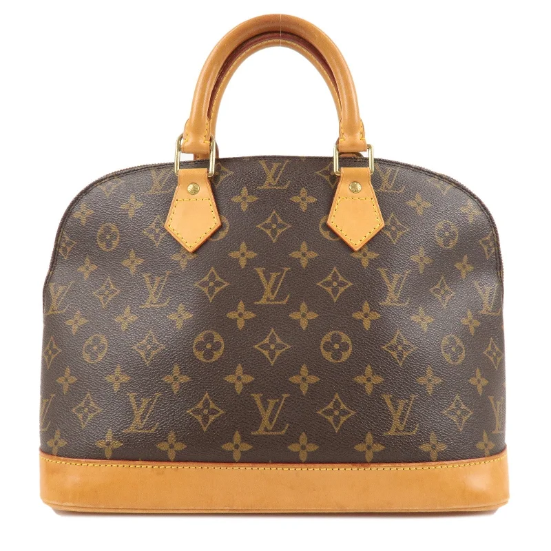 Louis Vuitton bags with a front - flap pocket for quick - access itemsLouis Vuitton Monogram Alma Hand Bag Brown M51130