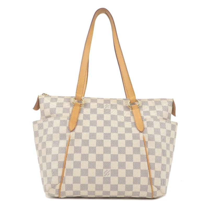 Louis Vuitton backpacks with a hidden back pocket for securityLouis Vuitton Damier Azur Totally PM Tote Bag N51261