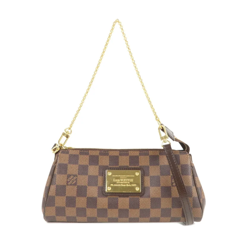 Louis Vuitton bags with a magnetic snap closure for easy accessLouis Vuitton Damier Eva 2Way Hand Bag Shoulder Bag N55213