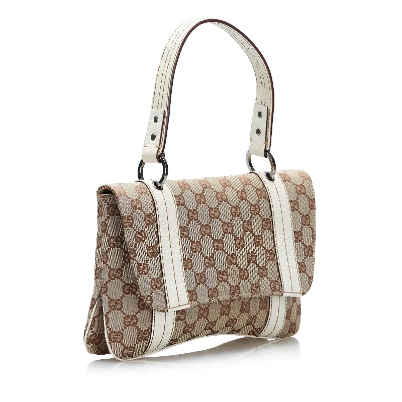 Gucci handbags for women with a beaded trimGucci GG Canvas Handbag (SHG-37190)