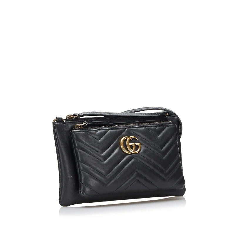 Women Gucci backpacks with a luxurious leather finishGucci GG Marmont Crossbody (SHG-36987)