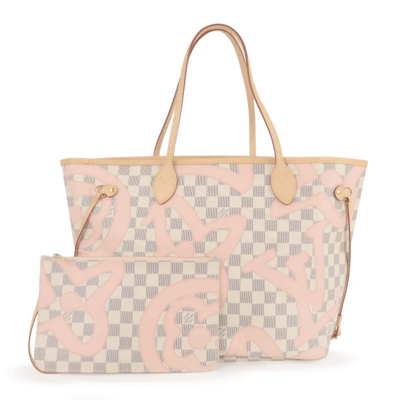 Ladies Louis Vuitton Petite Malle bags in a pastel color for a soft lookLouis Vuitton Damier Azur Tahiti Neverfull MM Tote Bag N41050