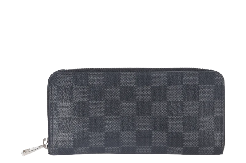 Louis Vuitton Capucines bags with smooth calfskin leather for luxuryLOUIS VUITTON PORTEFEUILLE VASCO LONG WALLET (N61653) BLACK DAMIER GRAPHITE SILVER HARDWARE WITH DUST COVER AND BOX