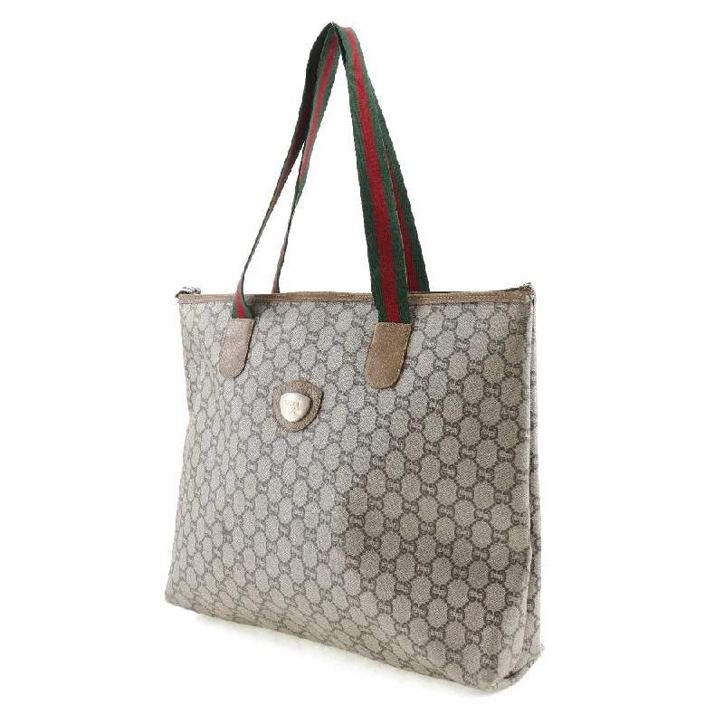 Ladies Gucci shoulder bags with a tassel decorationGUCCI Tote Bag GG plus beige Sherry Women Used