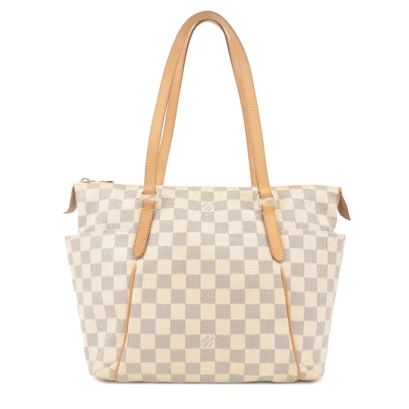 Ladies Louis Vuitton handbags with a detachable coin purse insideLouis Vuitton Damier Azur Totally PM Tote Bag Hand Bag N41280