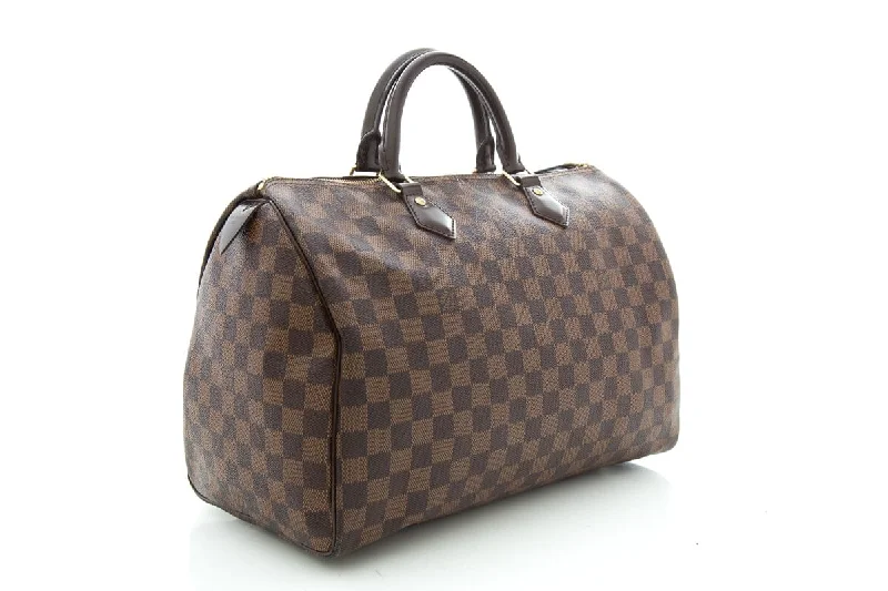 Louis Vuitton crossbody bags with adjustable shoulder straps for comfortLouis Vuitton Brown Speedy NM 35 Damier Handbag