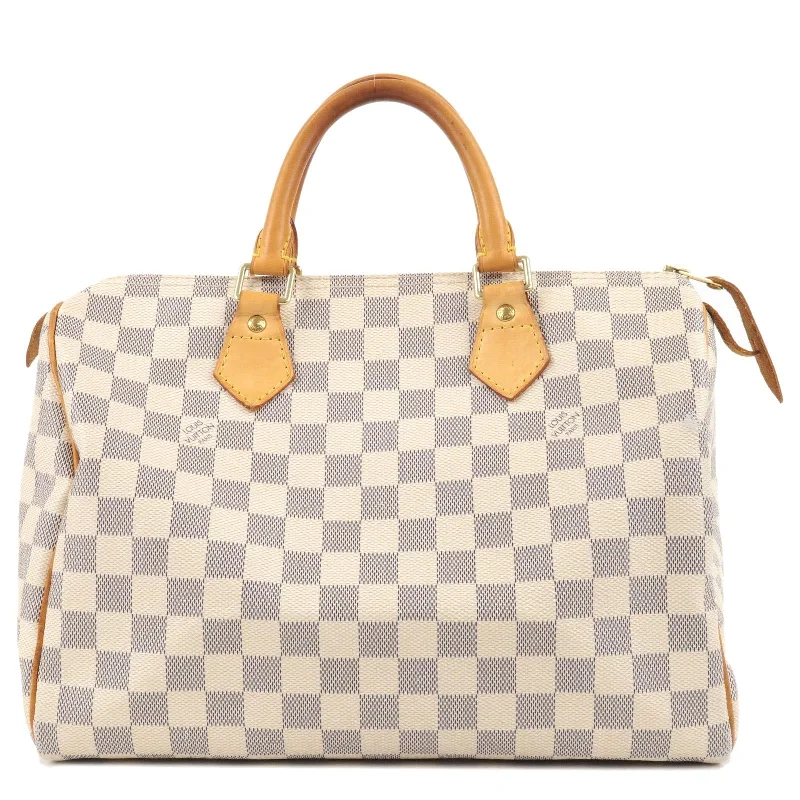 Louis Vuitton Alma bags with a leather - wrapped handle for a luxurious feelLouis Vuitton Damier Azur Speedy 30 Boston Hand Bag N41533