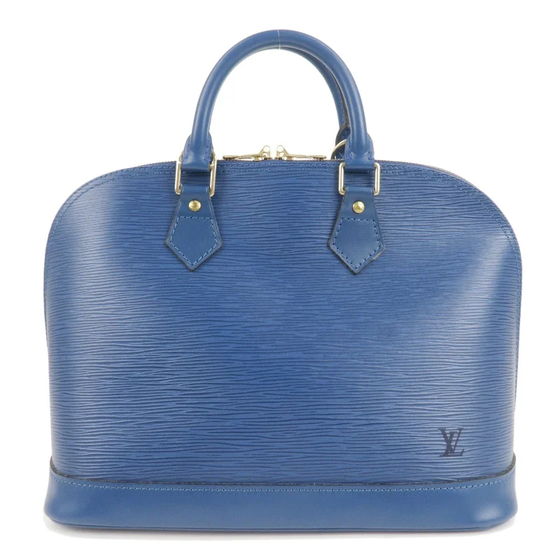 Louis Vuitton crossbody bags with a keychain holder for practicalityLouis Vuitton Epi Alma Hand Bag Toledo Blue M52145