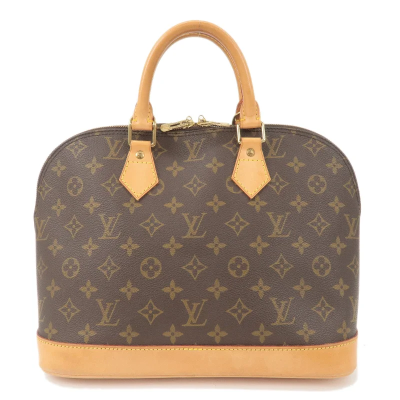 Louis Vuitton bags with a detachable mobile phone holder for convenienceLouis Vuitton Monogram Alma Hand Bag Brown M51130