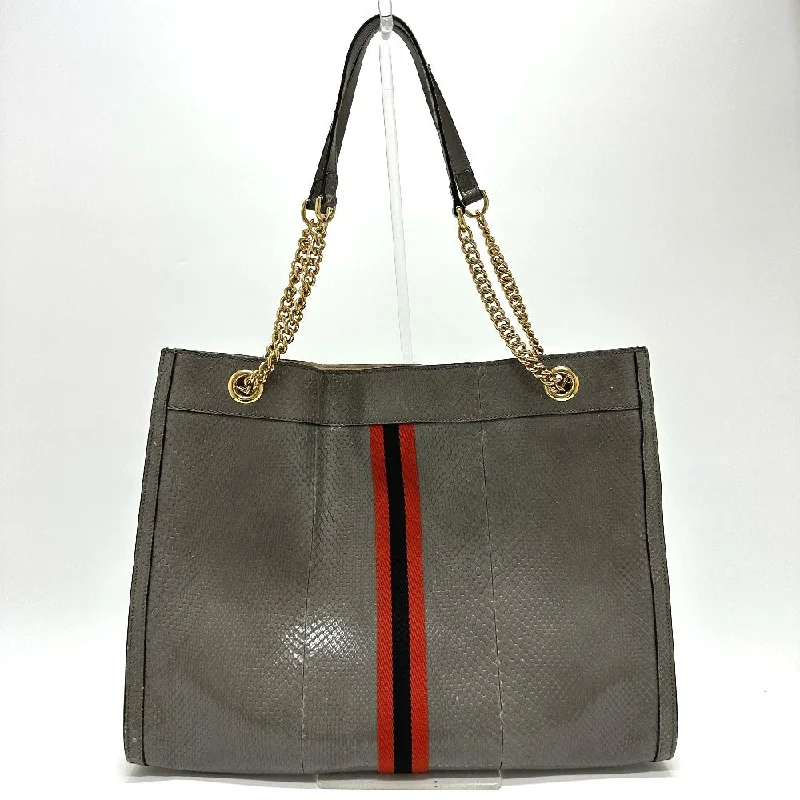 Women Gucci crossbody bags with a woven leather strapGUCCI Tote Bag 537219 leather gray Sherry line raja tiger head Women Secondhand