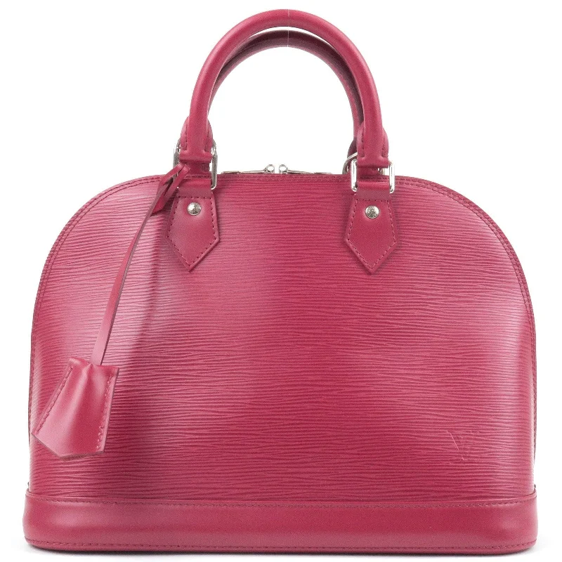 Louis Vuitton tote bags with a double - handle and shoulder - strap optionLouis Vuitton Epi Alma PM Hand Bag Fuchsia Pink M40490