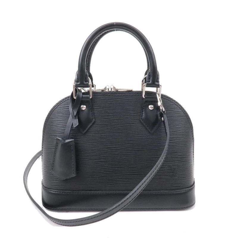 Louis Vuitton Alma bags with a leather - wrapped handle for a luxurious feelLouis Vuitton Epi Alma BB 2Way Shoulder Bag Noir Black M40862