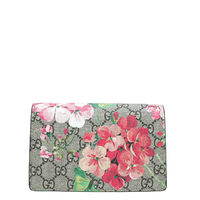 Ladies Gucci shoulder bags with a single - handle designGucci Antique Rose GG Blooms Print Dionysus Super Mini Bag