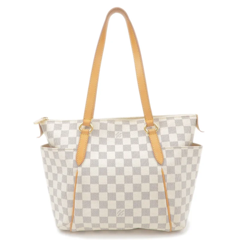 Louis Vuitton Twist bags with a contrast - colored interior for visual interestLouis Vuitton Damier Azur Totally PM Tote Bag N51261