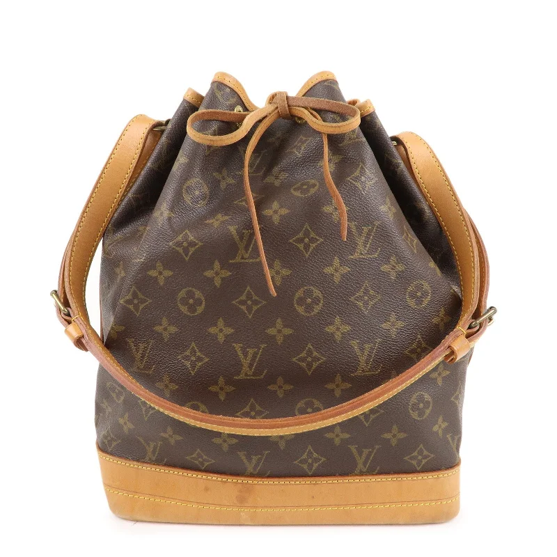 Ladies Louis Vuitton shoulder bags with a single - handle silhouetteLouis Vuitton Monogram Noe Shoulder Bag Hand Bag Brown M42224