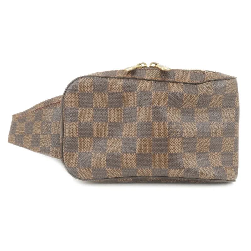 Louis Vuitton bags with a front - zip pocket for small items like keysLouis Vuitton Damier Ebene Geronimos Fanny Pack N51944Used F/S