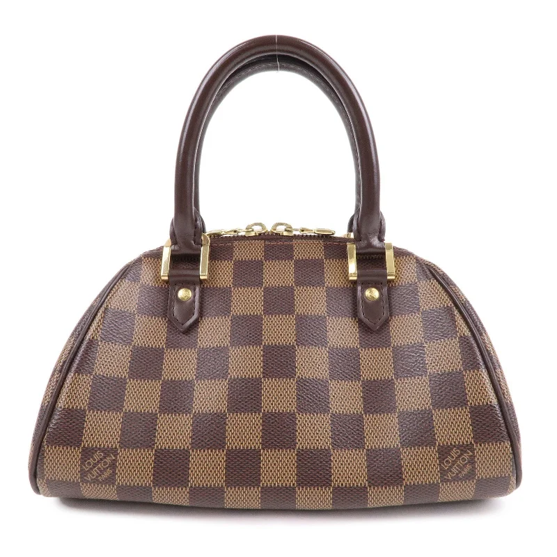 Ladies Louis Vuitton shoulder bags with a single - handle silhouetteLouis Vuitton Damier Rivera Mini Handbag N41436 Brown