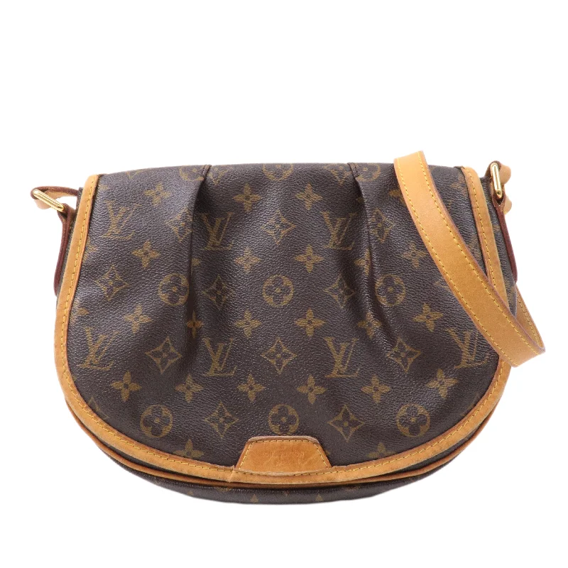 Louis Vuitton Alma bags with a leather - wrapped handle for a luxurious feelLouis Vuitton Monogram Menilmontant PM Shoulder Bag M40474