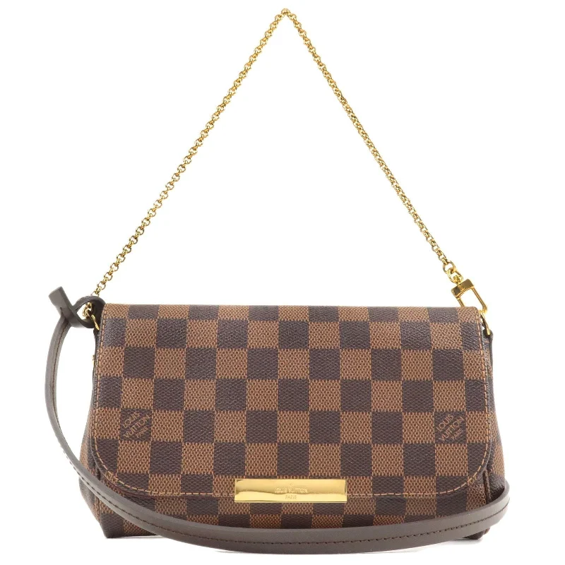 Small - sized Louis Vuitton Pochette Metis bags for a compact carryLouis Vuitton Damier Favorite PM 2Way Shoulder Bag N41276