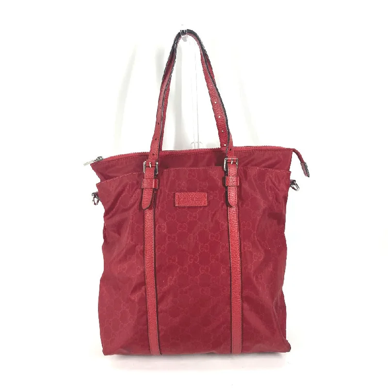 Women Gucci bags with a detachable mirror insideGUCCI Tote Bag 510333 Nylon, Leather Red GG Women Used