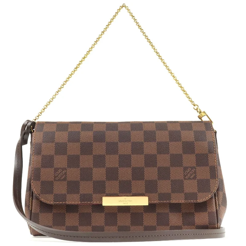 Louis Vuitton Alma bags featuring the signature top - handle designLouis Vuitton Damier Favorite MM 2Way Shoulder Bag N41129