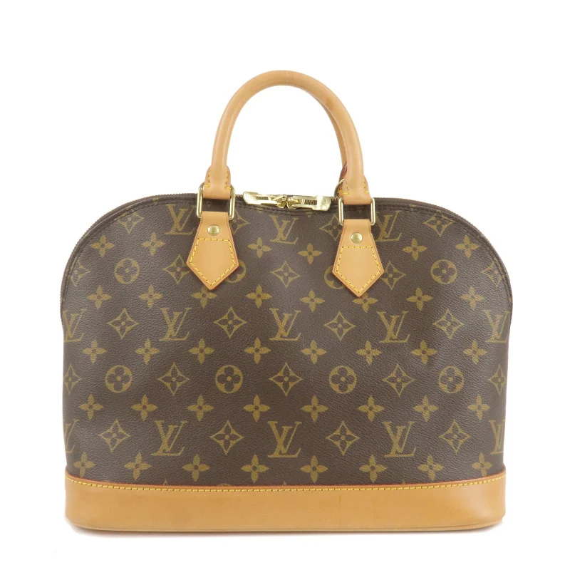 Louis Vuitton Alma bags featuring the signature top - handle designLouis Vuitton Monogram Alma Hand Bag Brown M51130