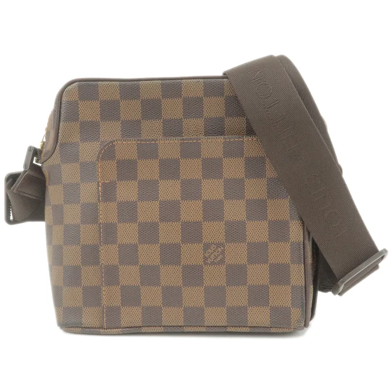 Louis Vuitton bags with a snap - button closure and a decorative charm for styleLouis Vuitton Damier Olaf PM Cross Body Shoulder Bag N41442