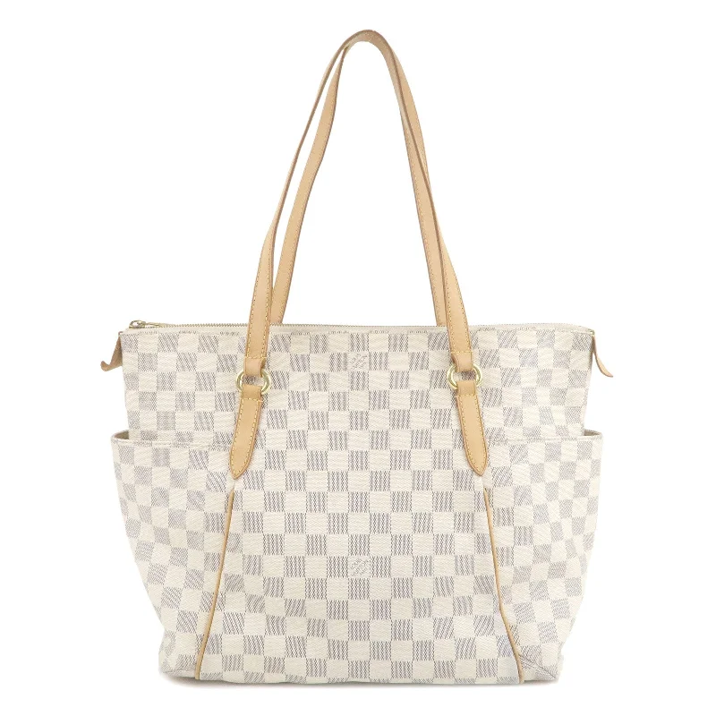 Louis Vuitton Petite Malle bags with a hard - shell structure for uniquenessLouis Vuitton Damier Azur Totally MM Tote Bag Shoulder Bag N51262