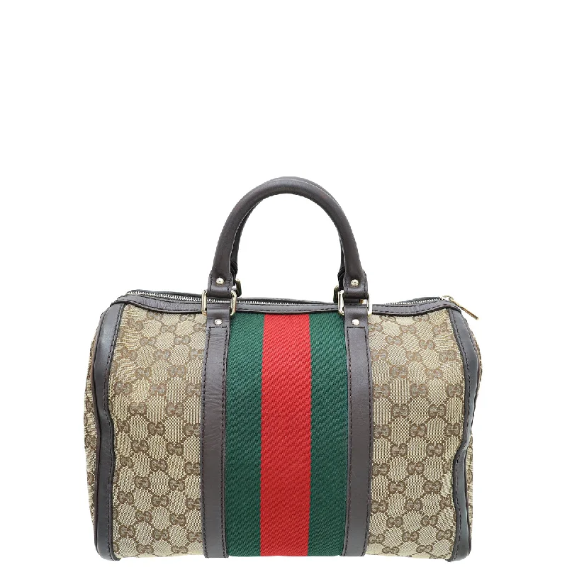 Gucci backpacks for women with a padded laptop compartmentGucci Bicolor GG Web Joy Boston Medium Bag