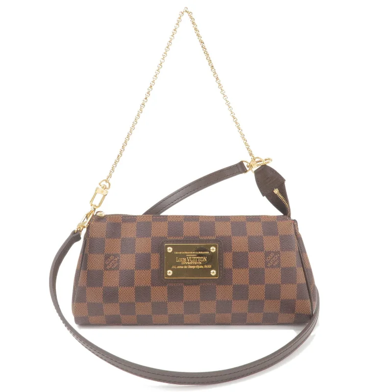 Louis Vuitton bags with a zip - around closure for enhanced securityLouis Vuitton Damier Eva 2Way Hand Bag Shoulder Bag N55213