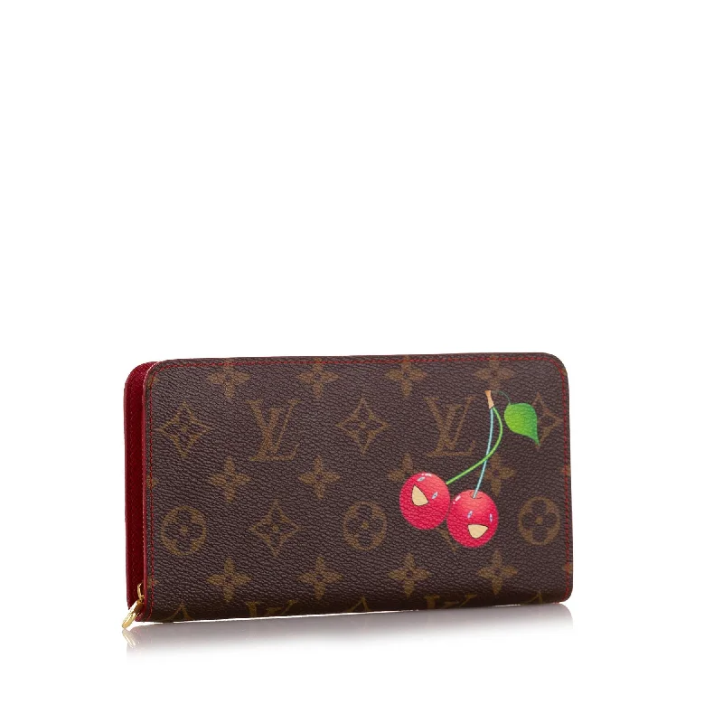 Louis Vuitton crossbody bags with a printed floral pattern for femininityLouis Vuitton x Takashi Murakami Monogram Cerises Zippy (SHG-XVFROn)