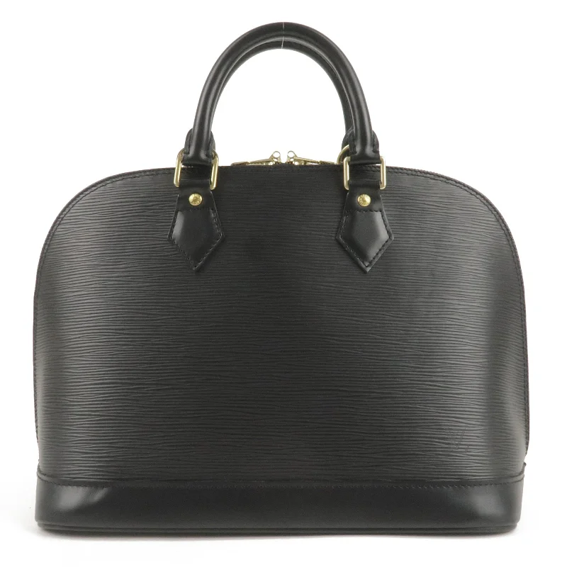 Louis Vuitton bags with a front - zip pocket for small items like keysLouis Vuitton Epi Alma Hand Bag Noir Black M52142