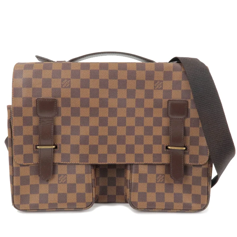 Louis Vuitton tote bags with a double - handle and shoulder - strap optionLouis Vuitton Damier Broad Way 2Way Bag Brief Case N42270