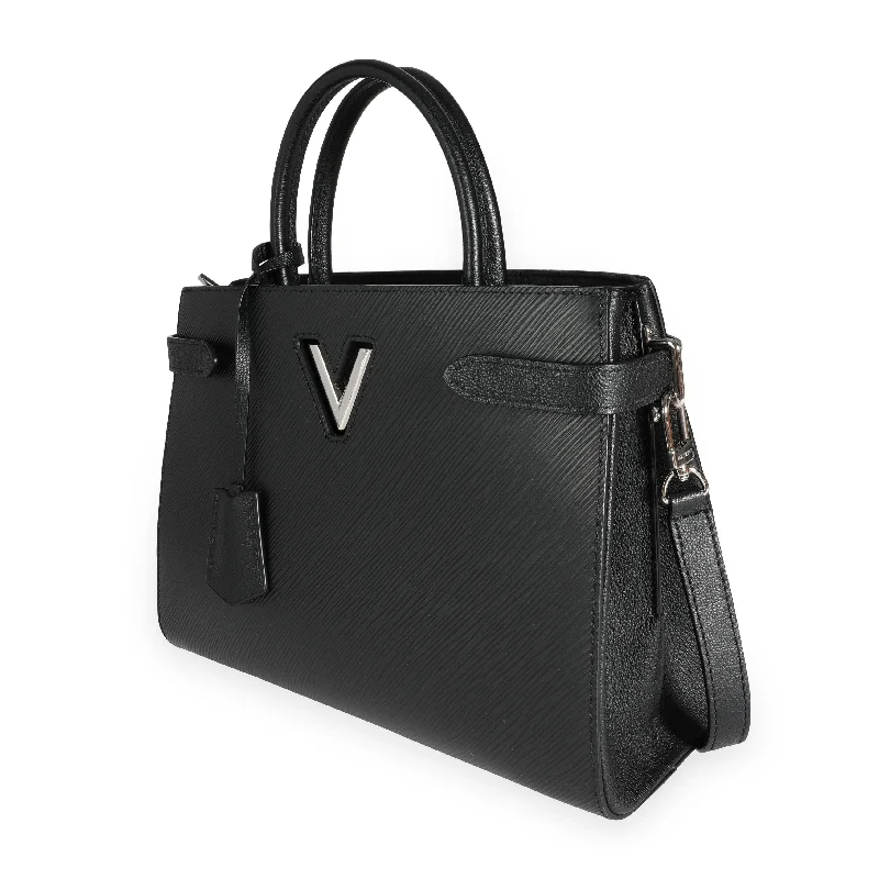 Louis Vuitton Capucines bags with smooth calfskin leather for luxuryLouis Vuitton Black Epi Leather Twist Tote