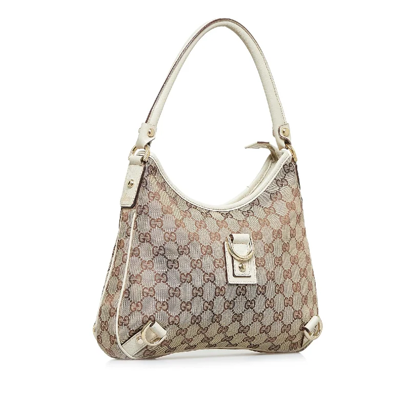 Women Gucci crossbody bags with a woven leather strapGucci GG Canvas Abbey D-Ring Shoulder Bag (cs0Mae)