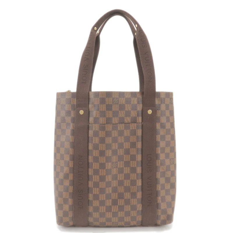 Louis Vuitton crossbody bags with a woven leather strap for textureLouis Vuitton Damier Ebene Cabas Beaubourg Tote Bag N52006