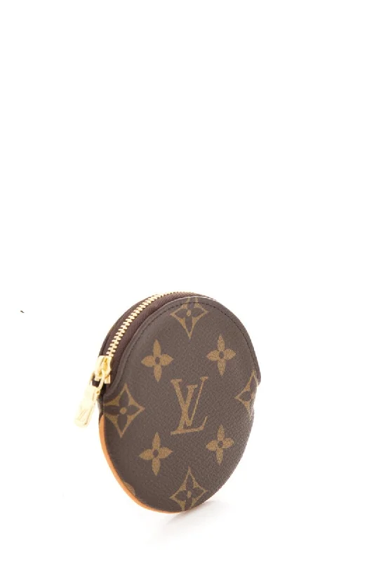 Louis Vuitton bags with a magnetic snap closure for easy accessLouis Vuitton Brown LV Monogrammed Porto Monet Ron Coin Pouch