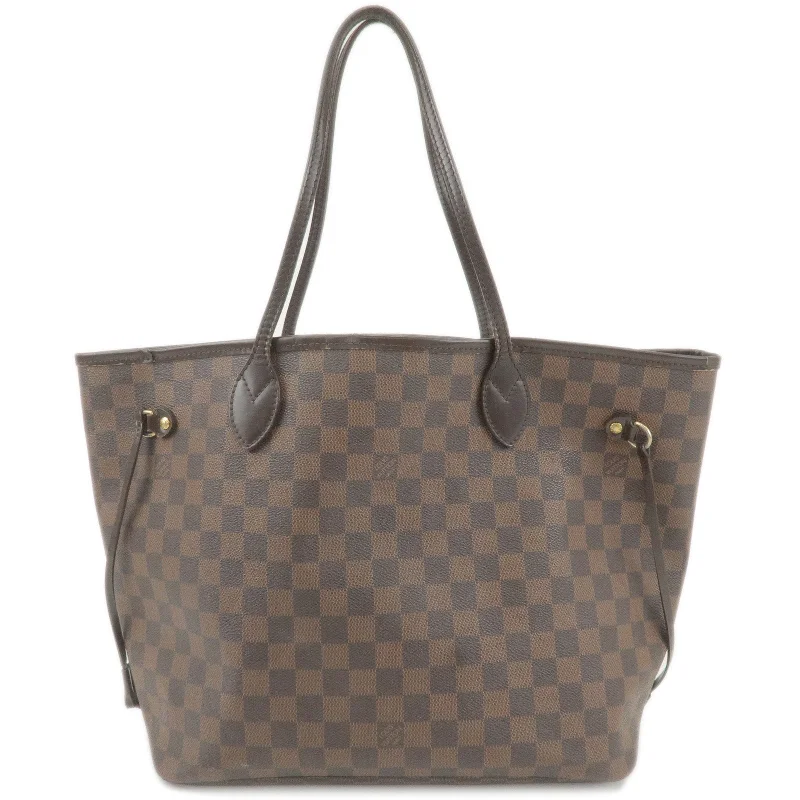 Louis Vuitton bags with a chain - link trim and a leather body for a modern edgeLouis Vuitton Damier Neverfull MM Tote Bag N51105