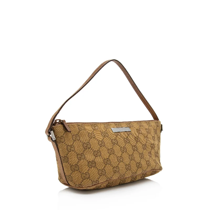 Medium - sized Women Gucci handbags for everyday useGucci GG Canvas Classic Pochette (SHF-3v5l8V)