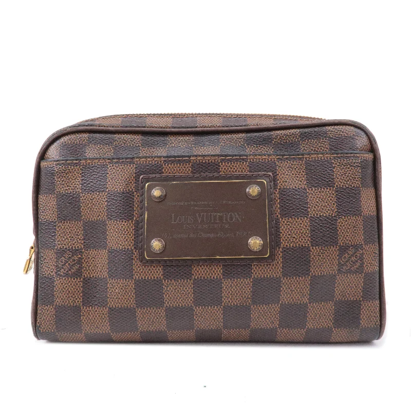 Ladies Louis Vuitton Petite Malle bags with a star - shaped charm for cutenessLouis Vuitton Damier Ebene Bum Bag Brooklyn Waist Bag N41101