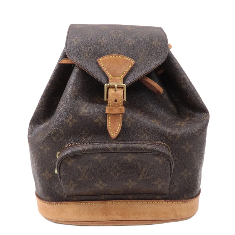 Louis Vuitton Petite Malle bags with a hard - shell structure for uniquenessLouis Vuitton Monogram Montsouris MM Back Pack Bag M51136