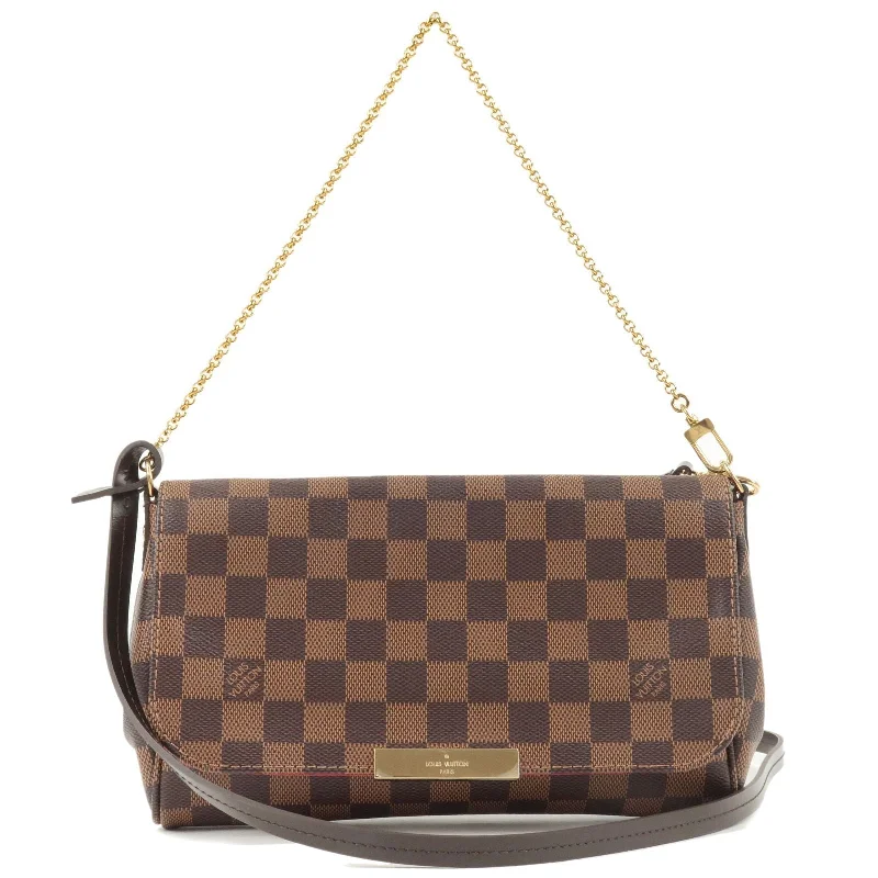 Louis Vuitton Capucines bags with smooth calfskin leather for luxuryLouis Vuitton Damier Favorite MM 2Way Shoulder Bag N41129