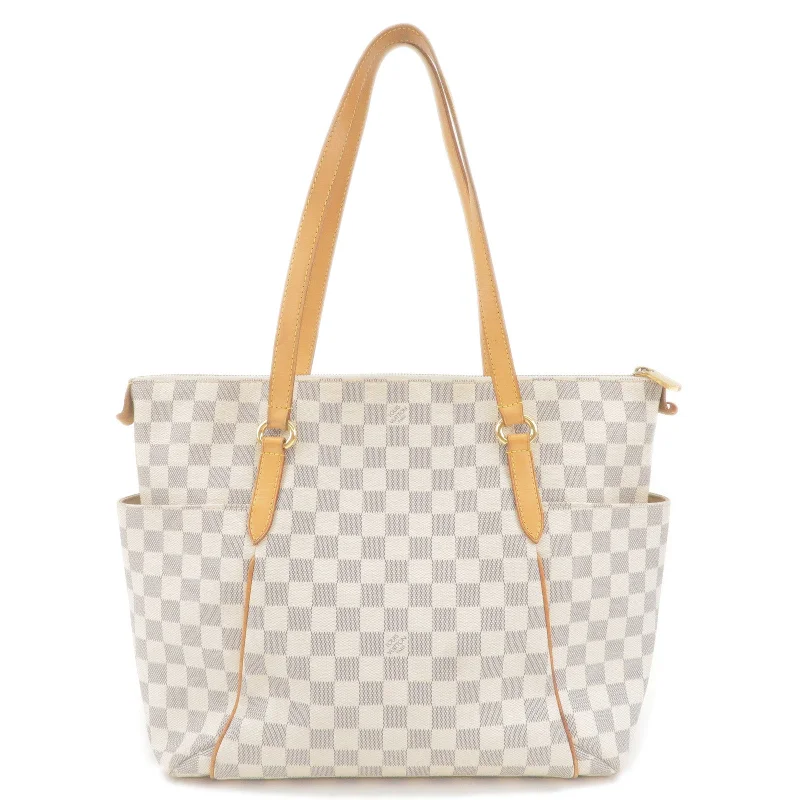 Ladies Louis Vuitton Capucines bags with gold - toned hardwareLouis Vuitton Damier Azur Totally MM Tote Bag N51262