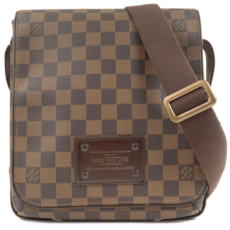 Louis Vuitton Alma bags with a leather - wrapped handle for a luxurious feelLouis Vuitton Damier Ebene Brooklyn PM Shoulder Bag N51210