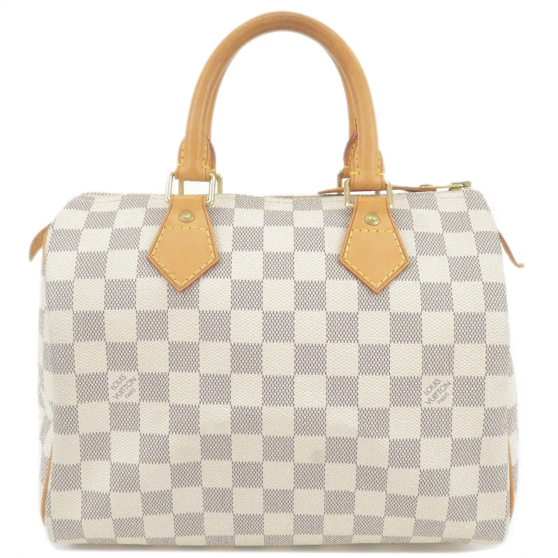 Ladies Louis Vuitton Capucines bags with gold - toned hardwareLouis Vuitton Damier Azur Speedy 25 Boston Bag N41534