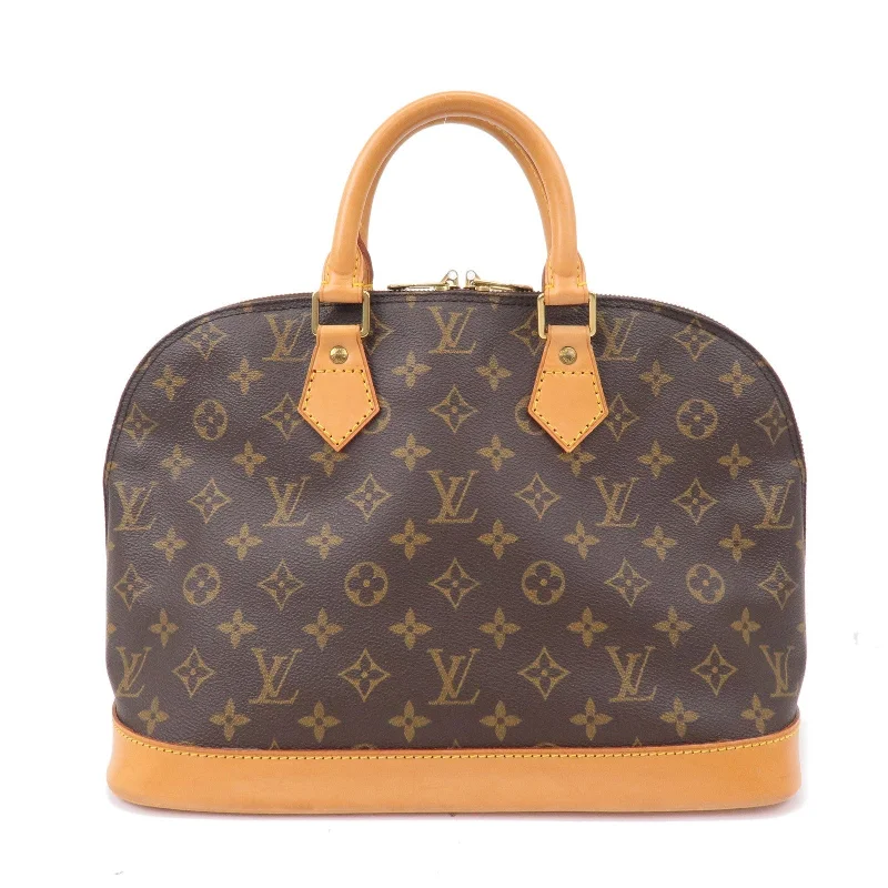 Louis Vuitton backpacks with a hidden back pocket for securityLouis Vuitton Monogram Alma Hand Bag Brown M51130