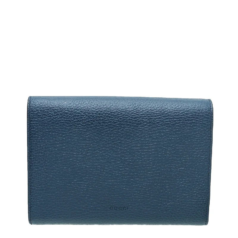 Small - sized Women Gucci shoulder bags for evening outingsGucci Navy Blue Dionysus Mini Chain Bag