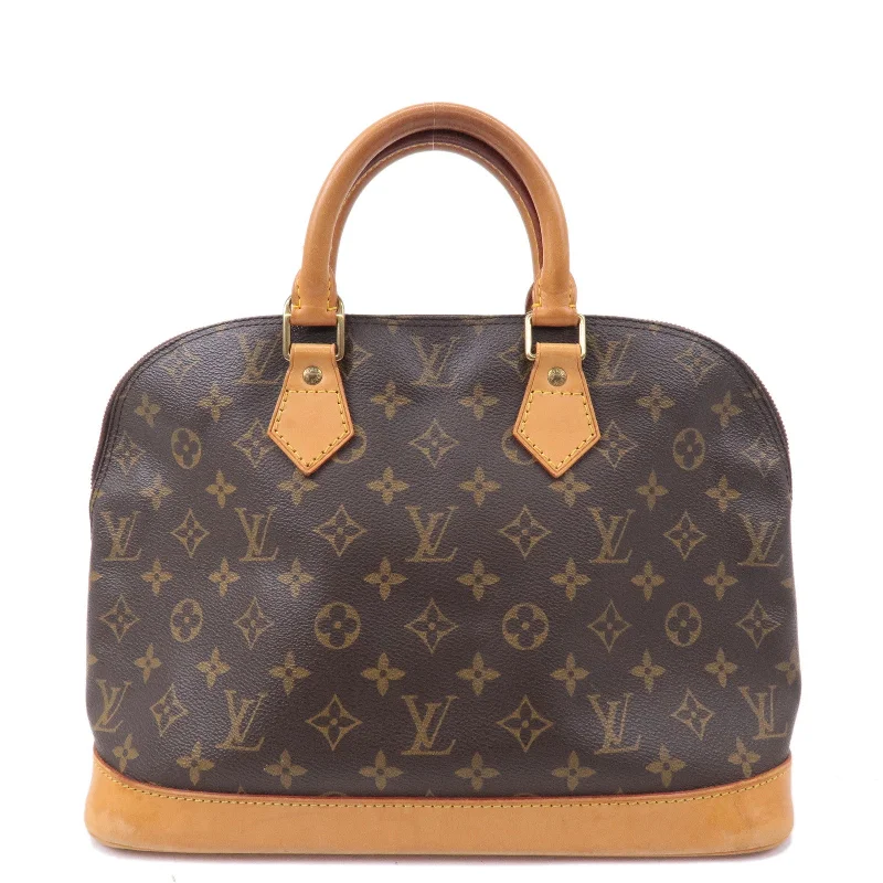 Ladies Louis Vuitton shoulder bags with a wide - width strap for comfortLouis Vuitton Monogram Alma Hand Bag Brown M51130