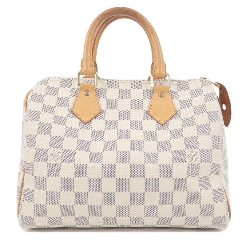 Ladies Louis Vuitton Capucines bags with a detachable shoulder strapLouis Vuitton Damier Azur Speedy 25 Boston Bag Hand Bag N41534