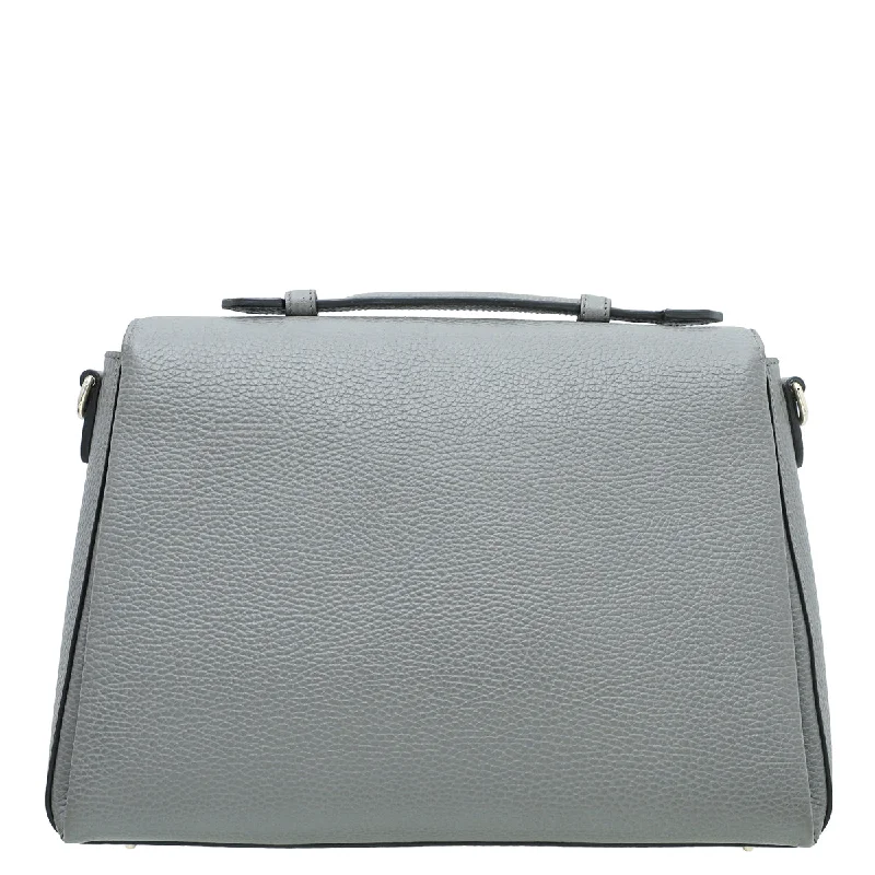 Gucci handbags for women with a back - zip pocketGucci Grey G Interlocking Top Handle Medium Bag